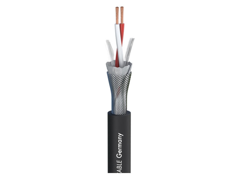 SOMMER CABLE Primus przewód mikrofonowy 2 x 0,50 mm2; PVC O 6,70 mm; czarny